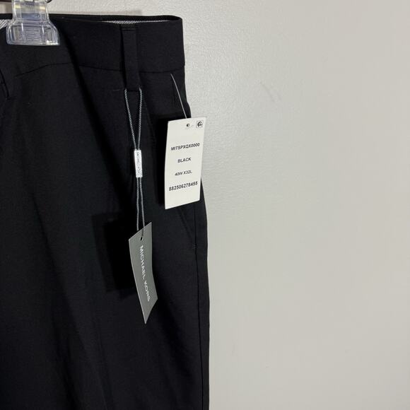Michael Kors Matisse Dress Pants Black Stretch Wrinkle Resistant Mens Size 40X32 - Picture 3 of 6